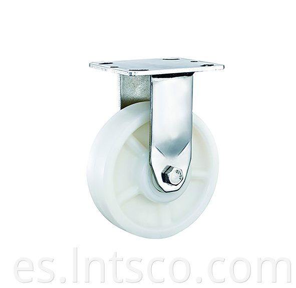 Heavy Duty Stainless Steel White PP Rigid Casters
